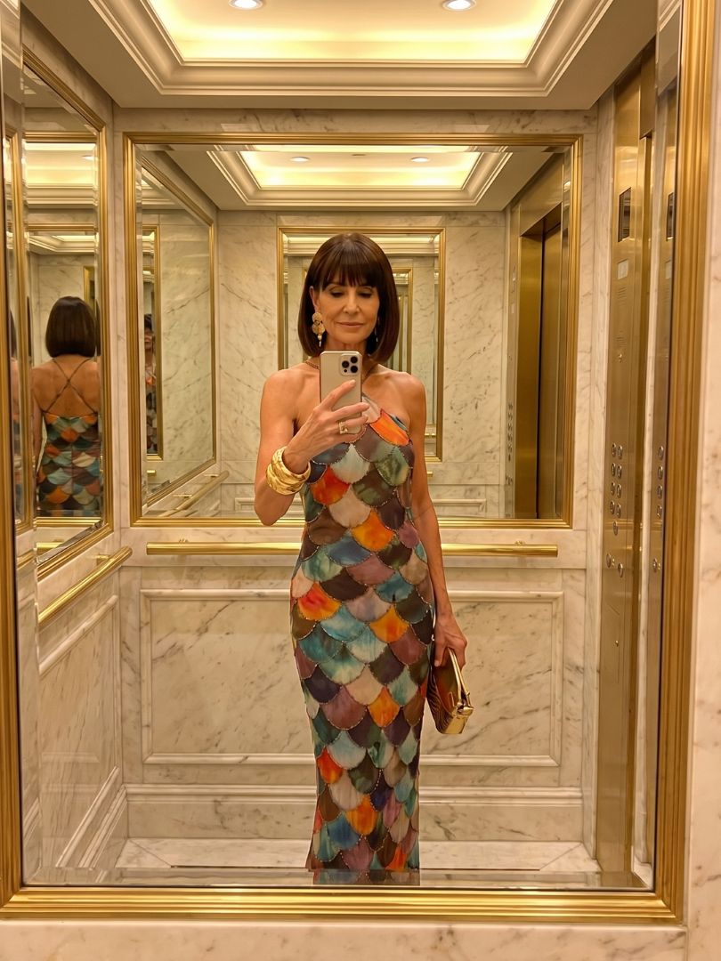 Jessa | Scallop Pattern Sleeveless Maxi Dress